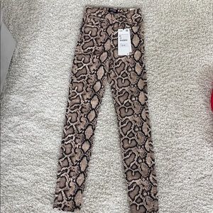 Zara snake print jeans
